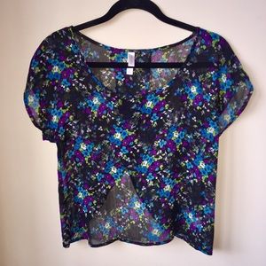 Sheer floral top